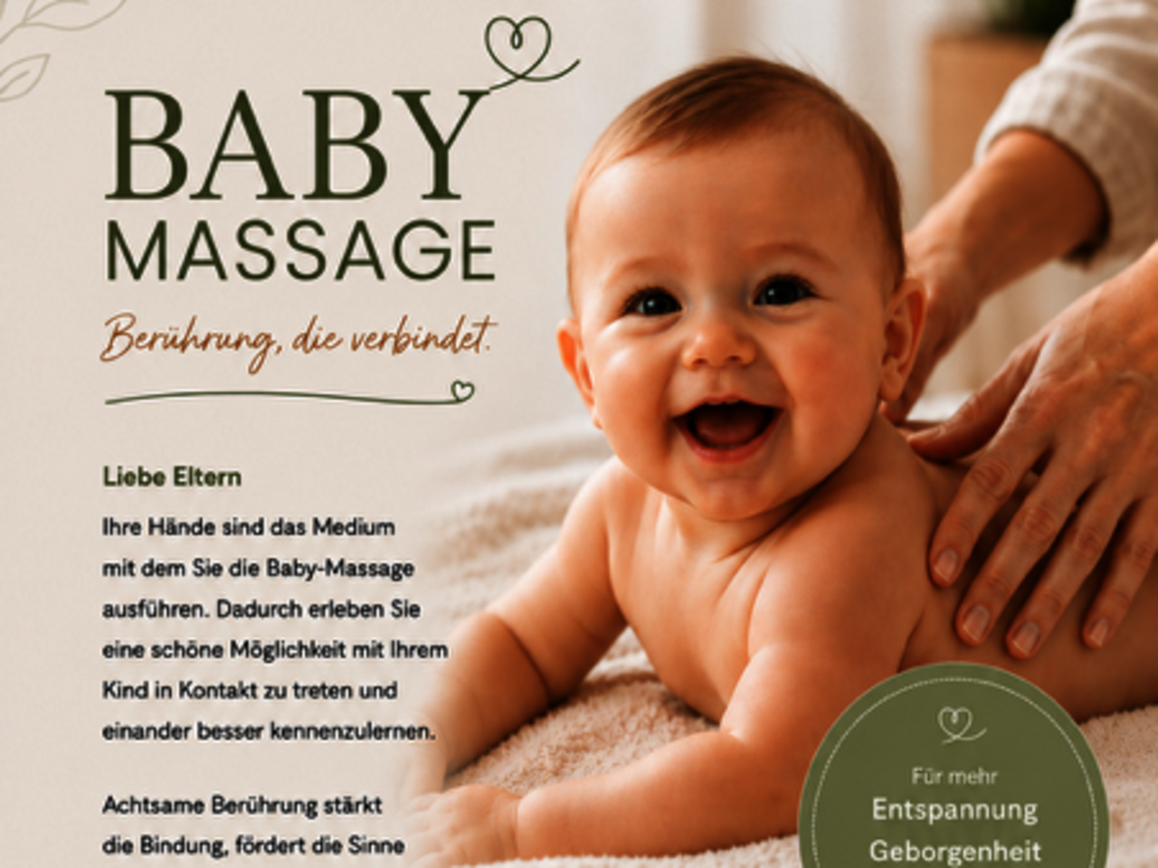 «Baby Massage für junge Eltern»